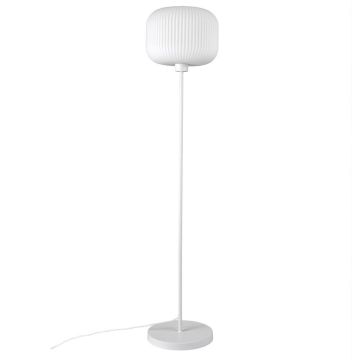 Milford gulvlampe, høyde 140 cm, Hvit / Opal