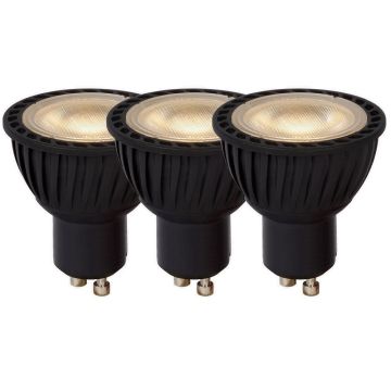 Spotligt 3 x GU10 40° LED 5W 320lm 3000K Sort, dimbar