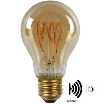 Classic E27 A60 Spiral LED 4W 230lm 2200K Rav, Med lyssensor