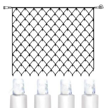 [2] Utvidelse System Decor - Lysnett 200x150 cm, LED (x100), Transparent kabel, Kaldhvit