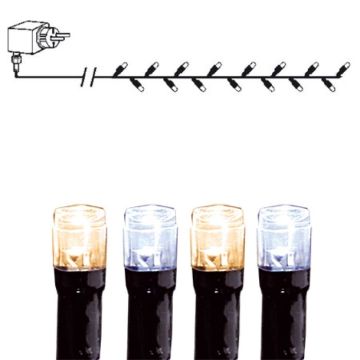 Serie LED (x80) slynge, Sort kabel, Varmhvitt+Kaldhvit