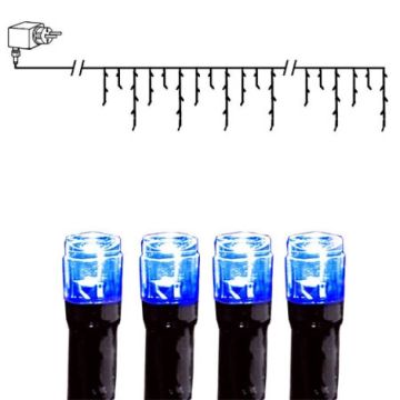 Serie istapper, 400x40 cm, LED (x144), Sort kabel, Blå (begrenset antall)