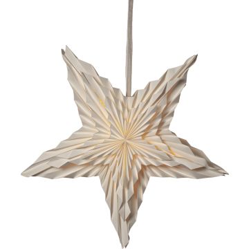 White papirstjerne, diameter 70 cm, uten oppheng, hvit