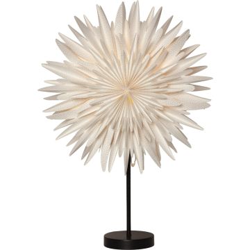 Winter papirstjerne på fot, høyde 62 cm, hvit
