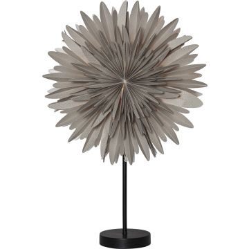 Winter papirstjerne på fot, høyde 60 cm, beige