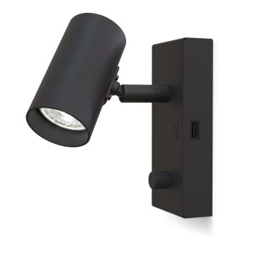 Tyson V5079 vegglampe med dimmer og USB (høyre)