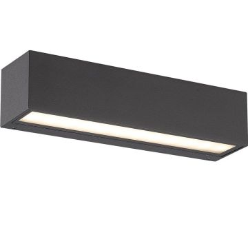 Kyoto K2 vegglampe, lysåpning opp og ned, bredde 25 cm, 15W LED 3000K 1200lm, Antrasitt