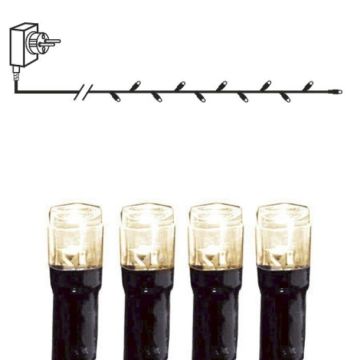 Serie Micro LED (x180), slynge 18 meter, Sort kabel, Varmhvitt lys
