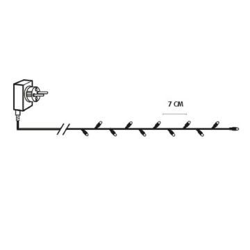 Serie LED (x360) slynge, 25 meter, Crispy Ice 3000K, Sort kabel
