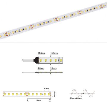 LED strip CC IP67 14,4W/M (24V) - 3000K (10M) CRI>90
