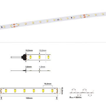 LED strip CC IP20 7,2W/m (24V) - 3000K(20m) CRI>90