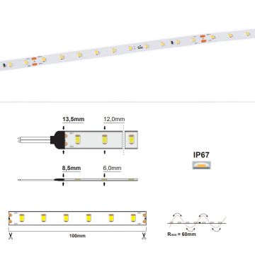 LED strip CC IP67 7,2W/M (24V) - 2700K (20M) CRI>90