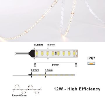 LED strip 24V IP67 12W/m - 2700K (2m)