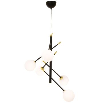 Akrobat takpendel, diameter 58 cm, Sort / Messingfargede detaljer