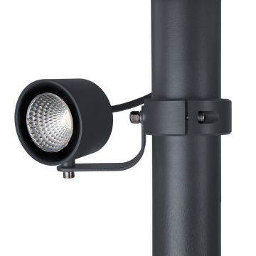 Moss 6753 spot for stolpe med diameter 6 cm, 8W dimbar LED 3000K 686lm, Grafitt, diameter 7 cm