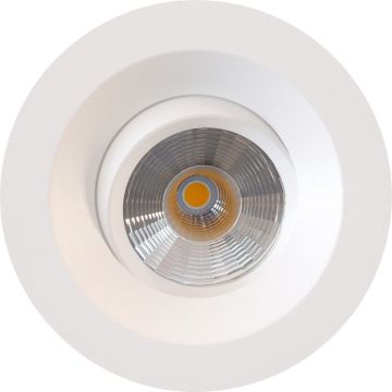 FR95 downlight med tilt (Isosafe), 6W LED, 2700K, inkl dimbar driver, IP44