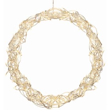 Krans diameter 50 cm, Curly, LED (x136) 2300K, Varmhvit