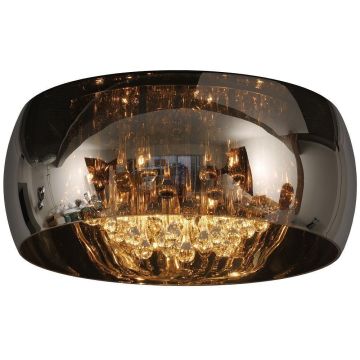 Pearl taklampe, diameter 40 cm, Røykfarget glass