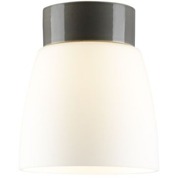 Open Klara taklampe, E27 IP21, diameter 15 cm, Matt opalhvitt glass
