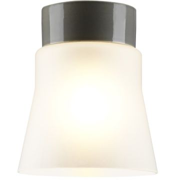 Open Anna taklampe, E27 IP21, diameter 15 cm, Matt opalhvitt glass