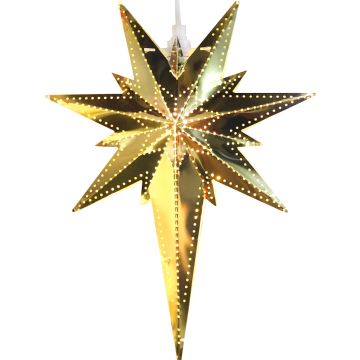 Metallstjerne Betlehem, høyde 35 cm, Messingfarget