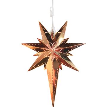 Metallstjerne Betlehem, høyde 35 cm, Kobberfarget