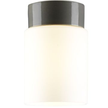 Open Tina taklampe, E27 IP21, diameter 11 cm, Matt opalhvitt glass
