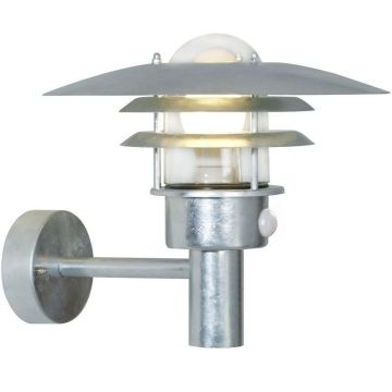 Lønstrup 32 vegglampe med bevegelsessensor, Galvanisert