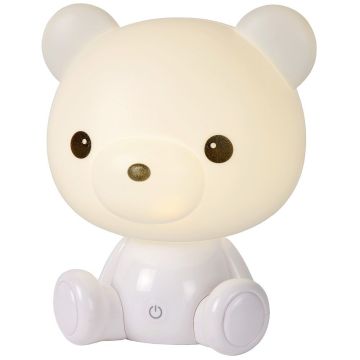 Dodo Bjørn oppladbar barneromslampe 3W LED, høyde 25 cm, Hvit