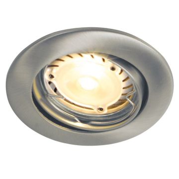 MixIt downlight for GU10, 25° tilt, Børstet stål