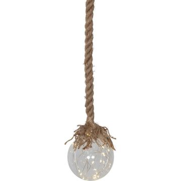 Jutta rep med glasskule 10 cm for batteri, med timer