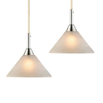Vesus takpendelsett (2 lamper), Alabast glass, diameter 14 cm