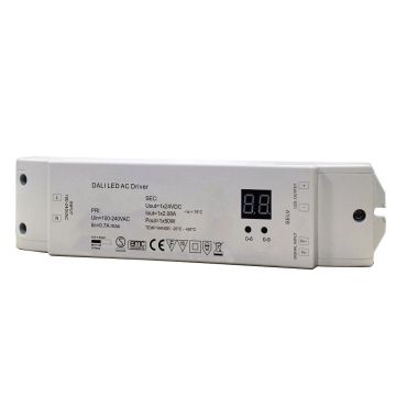 LED transformator 24V DC 50W, NorDesign DT8, DALI dimbar