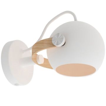 D.C vegglampe, diameter 12 cm, Hvit - LAGERSALG