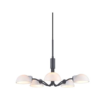 Kjøbenhavn mini lysekrone, diameter 50 cm, 250 cm ledning, Opalt glass