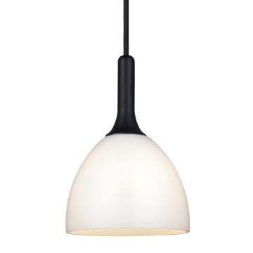 Bellevue takpendel, diameter 14 cm, Opal / Sort tre