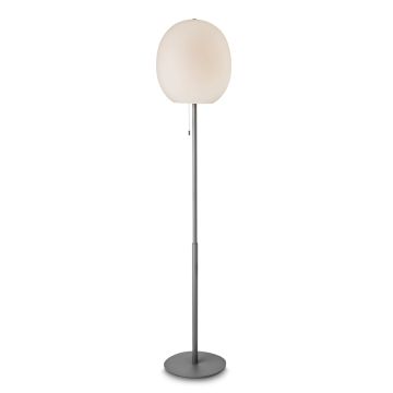 Wrong gulvlampe, høyde 150 cm, Matt grå, Opalt glass