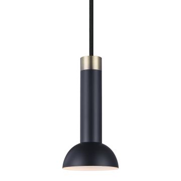 Torch pendel, høyde 16 cm, 250 cm ledning, Sort / Antikk messing