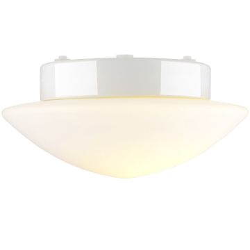 Contrast Solhem Badstu taklampe E27 IP44, diameter 29 cm, Matt opalhvitt glass