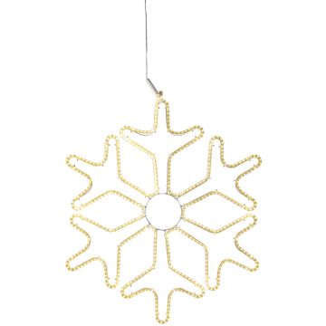 Tapesil siluett snøkrystall, diameter 54 cm, Varmhvit 2940K