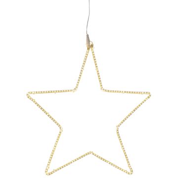 Tapesil siluett stjerne, IP44 høyde 52 cm, LED (x192), varmhvitt lys 3100K