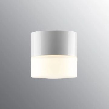 Opus 100/100 taklampe G9 IP44, Matt opalhvitt glass