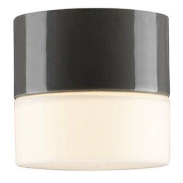 Opus 100/100 taklampe, dimbar 4W LED 400lm 3000K IP44, Matt opalhvitt glass
