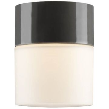 Opus 100/125 taklampe, dimbar 8W LED 800lm 2700K IP44, Matt opalhvitt glass