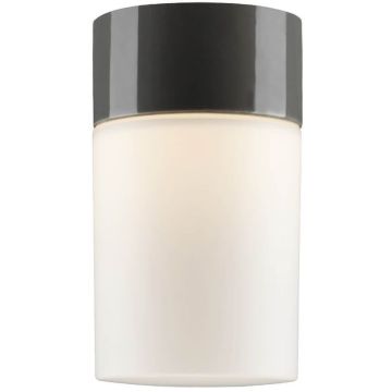 Opus 100/175 taklampe, dimbar 8W LED 800lm 3000K IP44, Matt opalhvitt glass