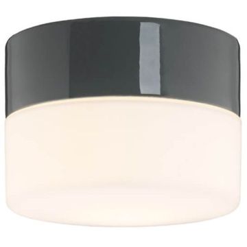 Opus 140/100 taklampe, dimbar 10W LED 1000lm 3000K IP44, Matt opalhvitt glass