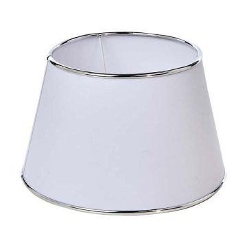 Laila lampeskjerm diameter 45 cm, Hvit/Krom