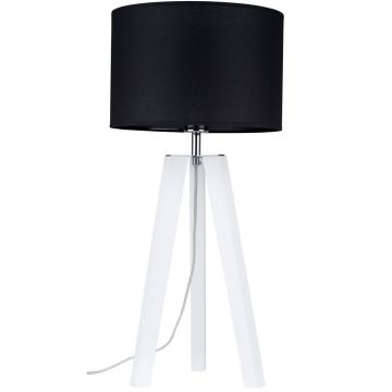 Lotta bordlampe, høyde 65 cm, Hvit / Sort tekstil (begrenset antall)