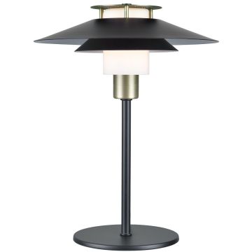 Rivoli bordlampe, høyde 30 cm, Sort / Messingfarget
