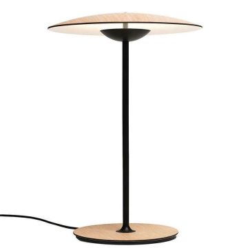 Ginger S bordlampe med dimmer, LED 2700K 1066lm, høyde 46 cm, Eik / Hvit innside